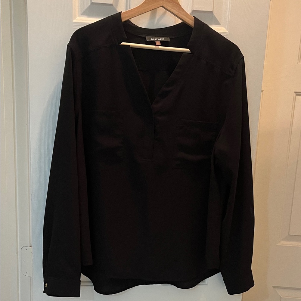 Nine West Midnight Black Blouse